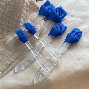 Set of Clear and Blue Silicone Basting Brushes